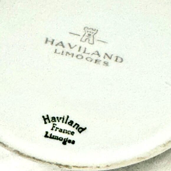 Haviland France Limoges Margaux 20 oz Torse Shaped Porcelain Pitcher Blue Gold - Picture 11 of 16